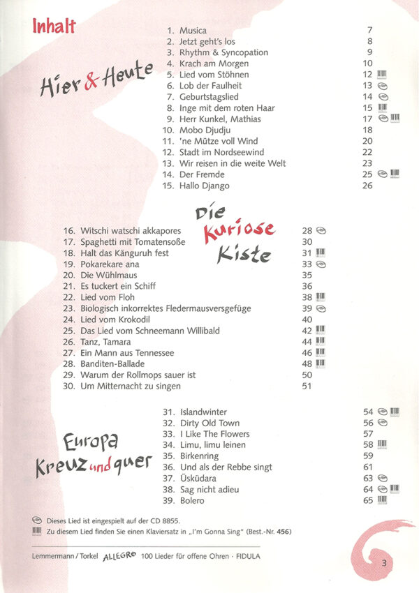 Allegro - 100 Lieder aus aller Welt - Liederbuch – Bild 5