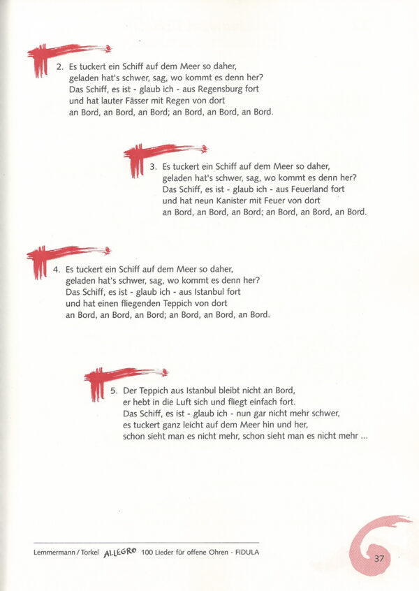 Allegro - 100 Lieder aus aller Welt - Liederbuch – Bild 4