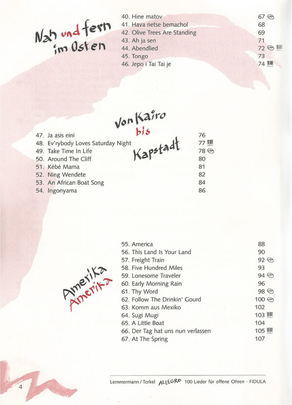 Allegro - 100 Lieder aus aller Welt - Liederbuch – Bild 6