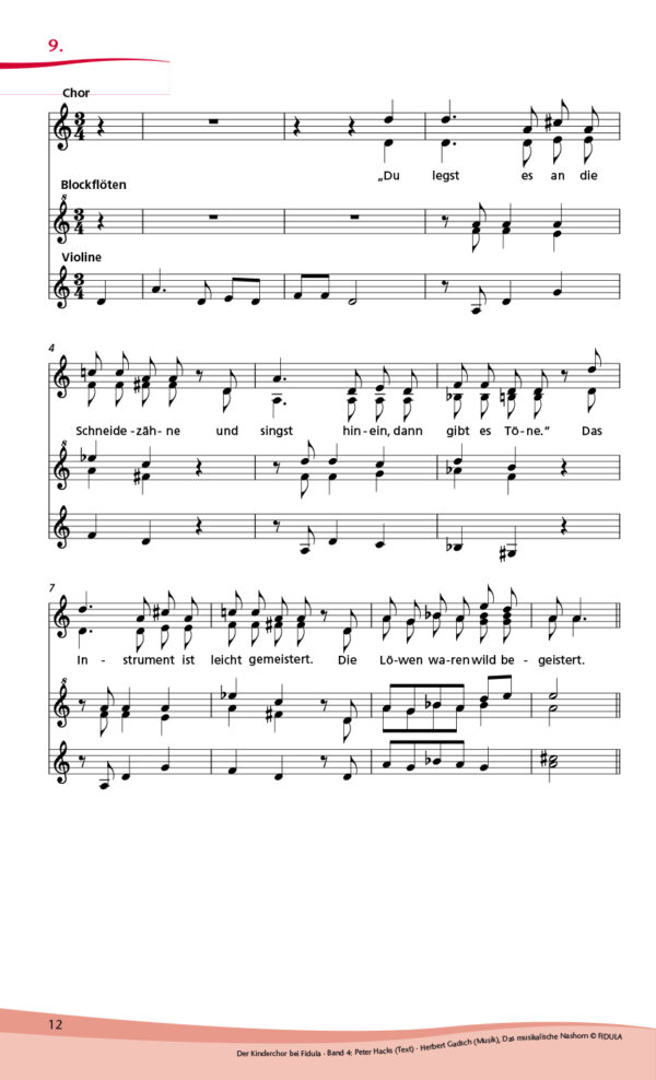 Das musikalische Nashorn (der KINDERCHOR 4) - Herbert Gadsch – Bild 3