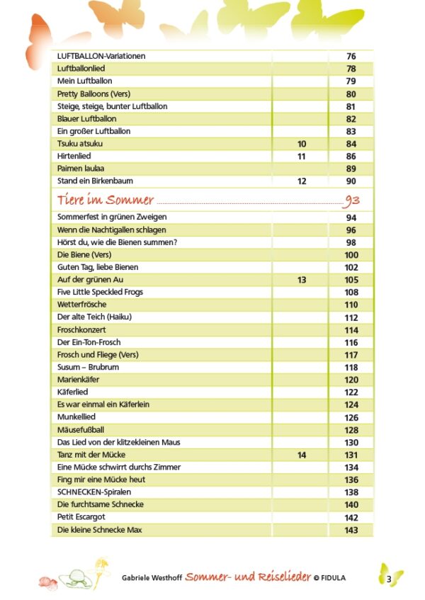 Sommer- und Reiselieder (Buch incl. CD) – Bild 3