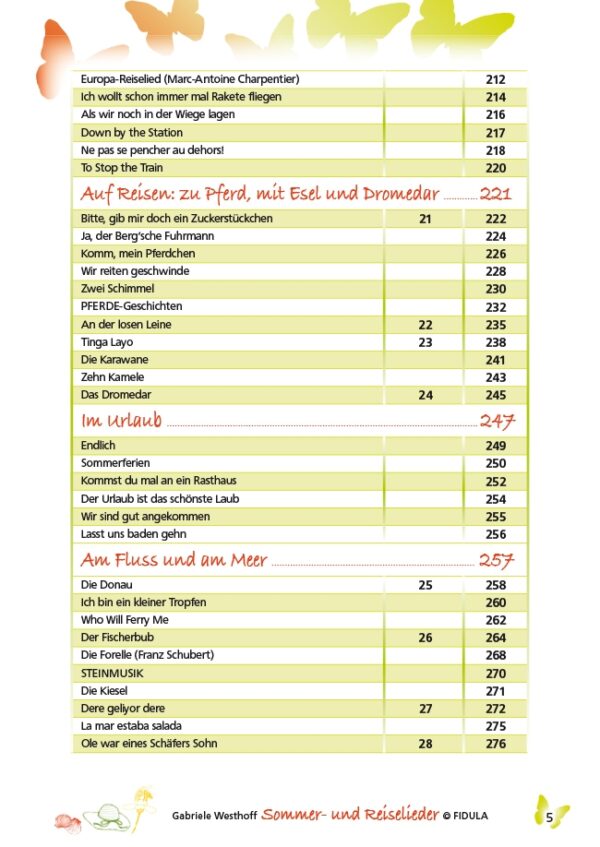 Sommer- und Reiselieder (Buch incl. CD) – Bild 5