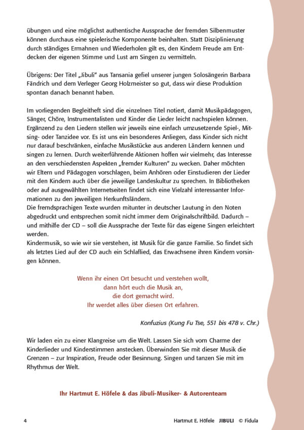 JIBULI (Buch & CD) - Kinderlieder aus aller Welt – Bild 4